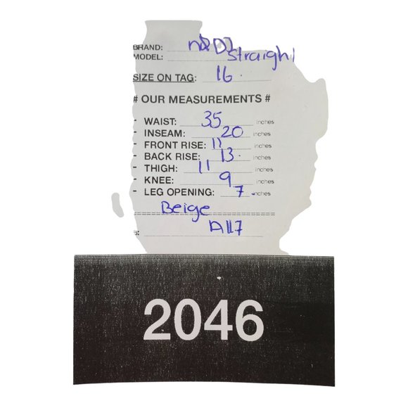 NYDJ Womens Jeans Tag 16 Beige Rolled Crop High-Rise W35xL20 Stretch Denim - Picture 11 of 12